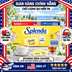 ĐƯỜNG ĂN KIÊNG SPLENDA ZERO CALORIE SWEETENER MỸ THÙNG 1000 GÓI