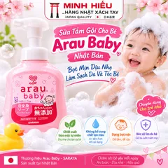 Sữa Tắm Gội Toàn Thân Arau Baby Dạng Bọt Nhật Bản – Vòi Nhấn Tiện Lợi, Dễ Tắm Cho Trẻ Nhỏ