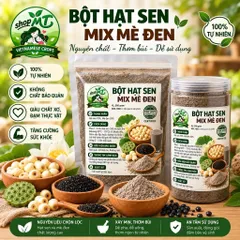Bột Hạt Sen Mix Mè Đen Nguyên Chất Không Đường MTshop-metomstore