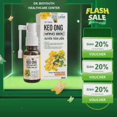 Xịt Họng Keo Ong Nano Bạc Xuyên Tâm Liên 20ml-Hỗ trợ giảm ho, rát họng, các vấn đề về hô hấp 893565