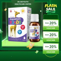 Dung dịch uống Aquadreim K2+D3 bổ sung Vitamin D3 & K2 Mk7 hấp thụ canxi hiệu quả răng xương chắc khỏe,tăng cao Cho Bé 893583