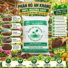 Phân bò Hải An Khang 5kg đã qua giâm ẩm, rây mịn & sàng lọc tạp chất cho cây trồng
