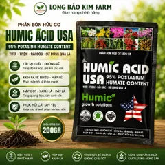 Phân Humic Acid gói 200gram dạng vẩy Kích thích ra rễ , đâm chồi, cải tạo phục hồi đất tơi xốp.