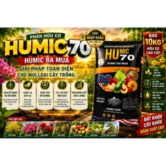 Humic 70 Humic Ba Mùa Bao 10KG Nhập Khẩu | Kích Rễ Cải Tạo Đất Hạ Phèn Giải Độc Đất Cho Sầu Riêng Mai Vàng Hoa Giấy