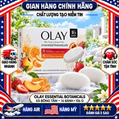 XÀ BÔNG TẮM DƯỠNG ẨM OLAY ESSENTIAL BOTANICALS MỸ HỘP 16 BÁNH