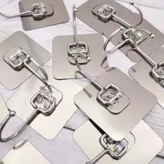 Combo 10 móc dán tường inox chịu lực - móc treo đồ tiện ích 897107
