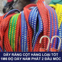 Dây Ràng Dẹp Dây Su Dẹp  Day Chun Chằn 1m6  Giây Thun Chằng Hàng Đây Gàng Giay Cột Hàng 2 Móc Loại Tốt Cực Dày