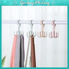 Móc Nhựa 4 Chấu Xoay 360 Độ Treo Đồ, Giày Dép, Quần Áo, Túi Xách...