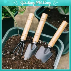 Bộ 3 Món Dụng Cụ Làm Vườn To (Xẻng Làm Vườn - Xới Đất - Cào Đất)