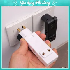 Ổ Cắm Tường Nối Dài EU 4 Trong 1, Ổ Cắm Điện 180 Độ Cắm Adapter Du Lịch Aadapter Di Động Điện Chuyển Đổi