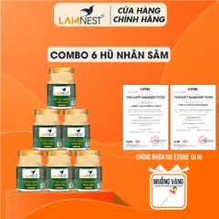 [COMBO] Set 6/10 hũ yến chưng nhân sâm Yến sào Lamnest 4gram yến tươi nguyên chất