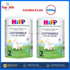 {Combo 6 Lon} Sữa Bột Hipp Dê Organic Đạm A2 Đức | Sữa Dê A2 Hữu Cơ Tăng Cân, Giảm Nôn Trớ Cho Bé Từ Sơ Sinh
