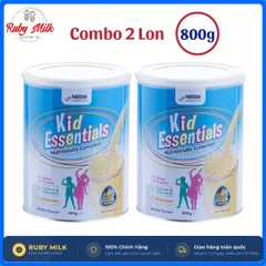 [Combo 2 Lon] Sữa Bột Kid Essentials Nestle Úc Hỗ Trợ Tăng Cân Tăng Chiều Cao Lon 800g