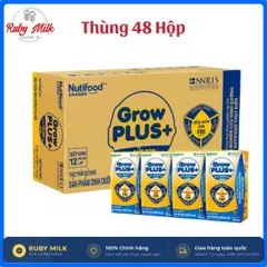 Thùng 48 hộp sữa pha sẵn Nutifood GrowPLUS+ Sữa Non Vàng Đậm Hộp 110ml/180ml