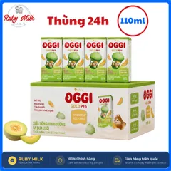 [Combo 2 Thùng] Sữa bột pha sẵn Oggi Gold Pro vị trái cây Thùng 24 hộp, Bổ sung đạm A2, Synbiotic Vitadairy