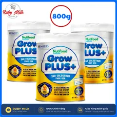 Sữa Bột Nutifood GrowPLUS+ Vàng Sữa Non Tăng Đề Kháng 0+,1+, 2+ Lon 800g