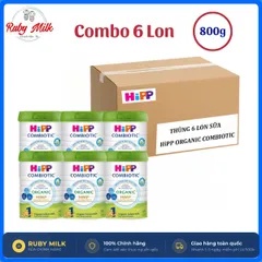 [Thùng 6 Lon ] Sữa Bò HiPP Organic Combiotic 800g/ Sữa Dê HiPP Organic 800g đủ số
