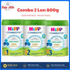Combo 2 Lon Sữa bột công thức HiPP Organic bổ sung HMP&GOS Lon 800g