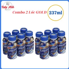 Combo 2 Lốc Sữa pha sẵn Ensure Gold 237ml (12 chai)
