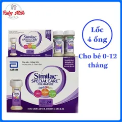Lốc 4 ống Sữa Similac pha sẵn 24k Special Care Premature - Cho bé sinh non, nhẹ cân