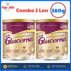 Combo 2 lon Sữa bột dành cho người bị tiểu đường Glucerna Abbott 380g Hương Vani