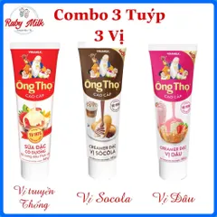 Combo 3 Tuýp 3 Vị Sữa Đặc Ông Thọ Tuýp 165g
