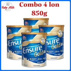 Combo 4 Lon Ensure Gold Hương Vani Lon 800g