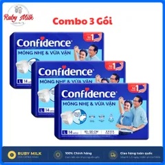 Combo 3 Gói Tã quần người lớn CONFIDENCE SLIM&FIT size L 14 miếng