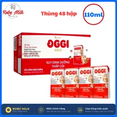 Thùng 48 hộp sữa Oggi Gold Hộp 110ml, 180ml (Cho bé trên 1 tuổi)