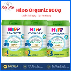 Sữa Bột HiPP Organic Combiotic Đức Chính Hãng có tem nhãn phụ, số 1, 2, 3 lon 800g - Rubymilk182