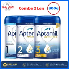 [Combo 2 Lon] Sữa Aptamil Advanced UK Anh Quốc Số 1,2,3 - Sữa Bột Công Thức 800g