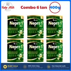 COMBO 6 LON Sữa Bột Nepro 1 Gold 400g, Dành cho người bệnh Thận tiểu đường