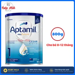 [MIỄN PHÍ VẬN CHUYỂN] Sữa bột Aptamil Profutura Cesarbiotik New Zealand số 1 (800g) - Synbiotic đặc chế - Rubymilk182