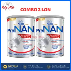 [Combo 2 Lon] Sữa Bột Pre Nan Nestle 380g - Cho Trẻ Nhẹ Cân, Thiếu Tháng - Sữa Công Thức (0-12M)