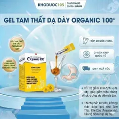 GEL TAM THẤT DẠ DÀY organic100 hộp 20gói x 10ml - Hỗ trợ giảm acid dịch vị dạ dày, giảm ợ hơi ợ chua do viêm dạ dày