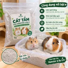 Cát Tắm Cao Cao Cấp Cho Hamster Bọ Ú 1KG 5 Mùi Hương Thơm Dễ Chịu Hỗ Trợ Hút Ẩm Khử Mùi Giữ Chuồng Khô Ráo