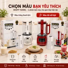 [ Bản Tiếng Việt ] Máy Làm Sữa Hạt SRAPP 6-8 Chế Độ Đun Nấu Dung Tích 1500ML Công Suất 600W - VT