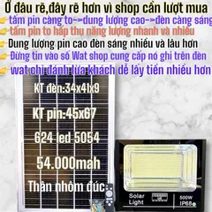 ĐÈN PHA LED Năng lượng mặt trời cao cấp chiếu sáng trong nhà và ngoài sân chống nước ip67 bảo hành 2 năm