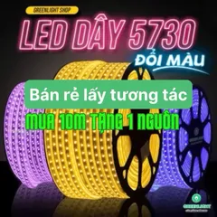 Đèn LED dây 5730 ba màu trang trí hắt trần, ghim rút điện đổi màu led dây giá/1m chưa có nguồn 220V