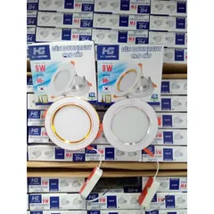 LED âm trần HG dowlight 7w,9w 1 và 3 chế độ viền vàng, bạc (kèm tăng phô)