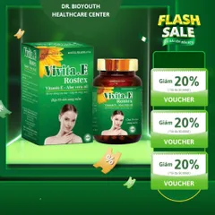 ￼Viên uống Vivita.E Rostex với Vitamin E & Dầu Nha Đam Hỗ Trợ Làm Đẹp Da - Hộp 50 Viên[Màu Xanh]