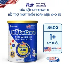 Sữa Bột MetaCare 1+ 850gr - Bé Tăng Cân Khoẻ Mạnh, Tăng Cường Đề Kháng, Phát Triển Chiều Cao