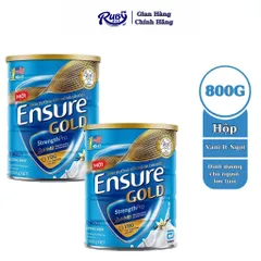 Combo 2 lon Sữa bột Ensure Gold Abbott ít ngọt (HMB) 800g - Rubymilk276