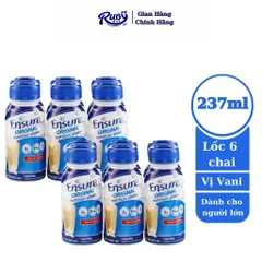 Combo 2 Lốc 6 chai Sữa Bột pha sẵn Ensure Vani Chai 237ml - Rubymilk276