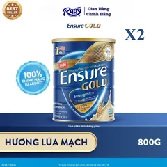 Combo 2 Lon Sữa bột Ensure Gold Abbott hương lúa mạch 800g - Rubymilk276