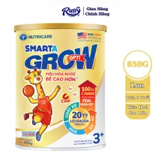 Sữa Bột SMARTA GROW OPTI 3+ Nutricare Bé Tăng Chiều Cao Phát Triển Trí Não Tăng Cân Tăng Sức Đề Kháng Cho Bé Trên 3 Tuổi