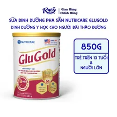 Sữa Bột Cho Người Tiểu Đường Nutricare GluGold - Hỗ Trợ Cân Bằng Đường Huyết & Giảm Biến Chứng Tim Mạch
