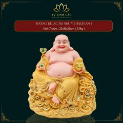 Tượng Phật Di Lặc Ngự Tòa Mây Như Ý Thạch Anh Cao Cấp