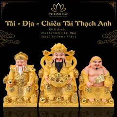 Bộ Tượng Tài – Địa – Chiêu Tài Thạch Anh Cao Cấp - Phát Lộc Chiêu Tài, Hòa Hợp & Vượng Khí - Tụ Linh Các