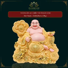 Tượng Phật Di Lặc Ngự Tòa Mây Thạch Anh Cao Cấp